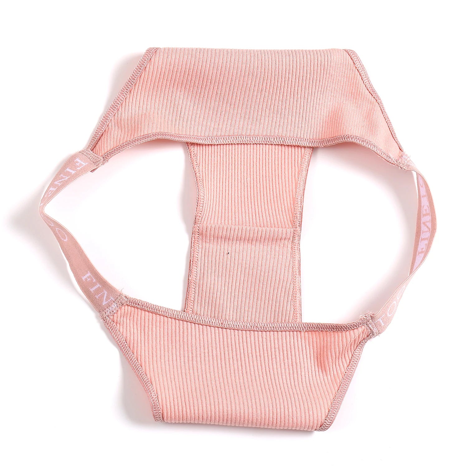 Conjunto de 5 peças de lingerie sexy feminina em algodão, com estampa de letras, cintura baixa, modelo Finetoo, confortável e íntima.