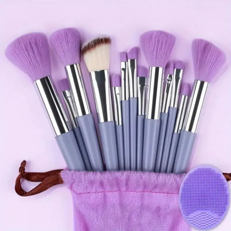 Conjunto de Pincéis de Maquiagem Macios e Fofos Profissionais para Base, Pó e Sombra, Estilo Kabuki