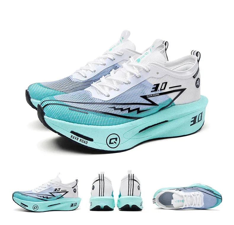 Tênis de corrida masculino com placa de carbono, antiderrapante, amortecido, confortável, para treino e corrida, tênis de tênis casual para mulheres.