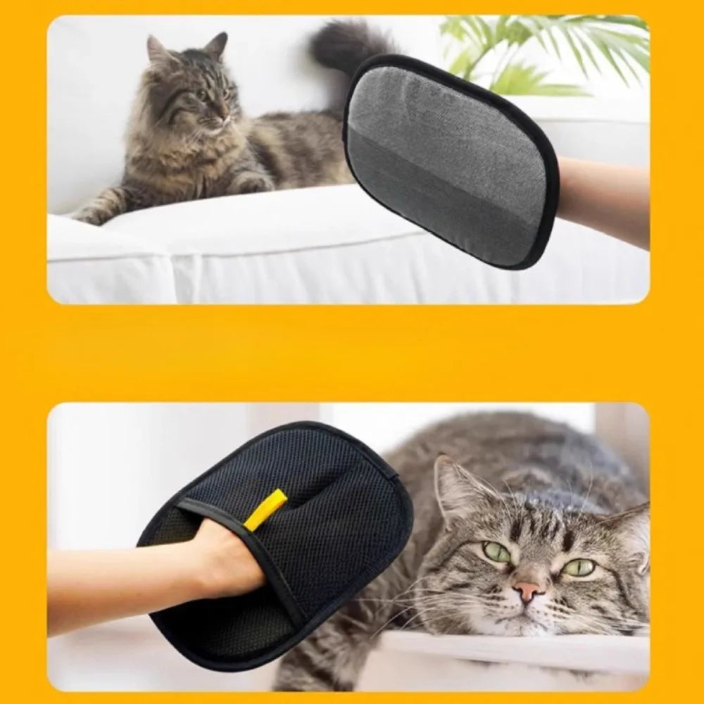 Luvas para higiene de animais de estimação, escova removedora de pelos, luva de limpeza para gatinhos