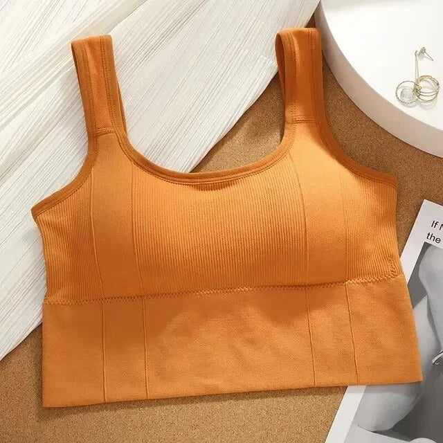 Sutiã esportivo respirável, antitranspirante, top fitness feminino sem costura, top cropped