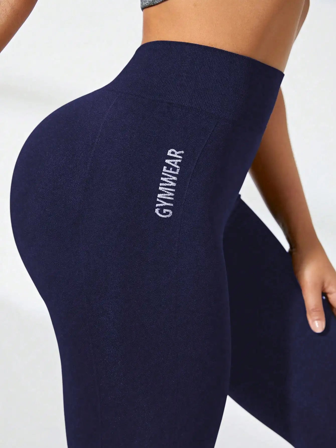 Leggings femininas de cintura alta, macias, com controle abdominal, modeladoras, pretas, para ioga, treino e corrida.