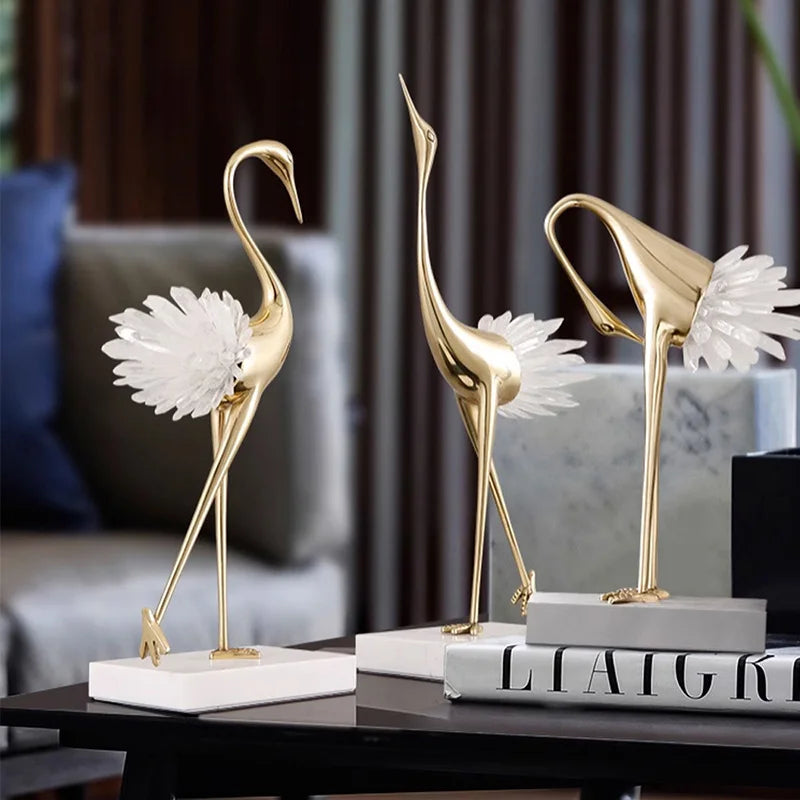 Escultura Decorativa Cisne Luxuoso – Elegância que Transforma Ambientes