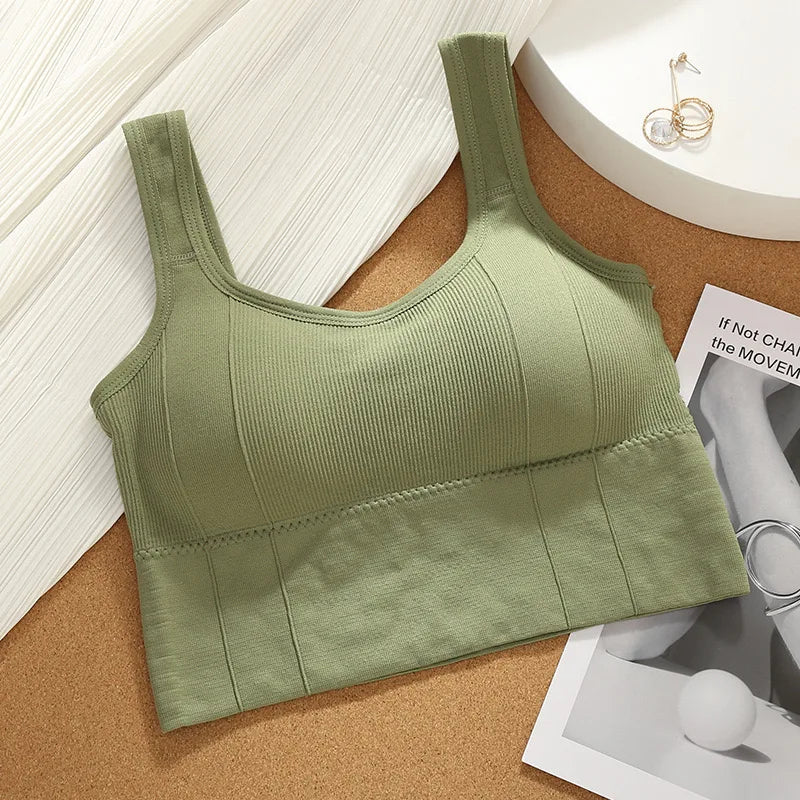 Sutiã esportivo respirável, antitranspirante, top fitness feminino sem costura, top cropped