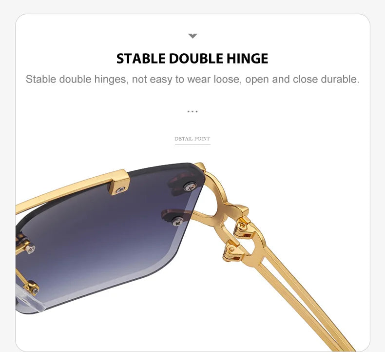 Óculos de Sol Fashion Metal Leopard Lentes Degradê Ocean Film e Proteção UV400