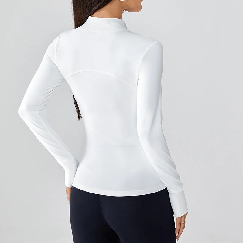Jaqueta Fitness Feminina Slim Fit com Zíper – Conforto, Estilo e Performance para Seus Treinos 🏃‍♀️✨💖🔥