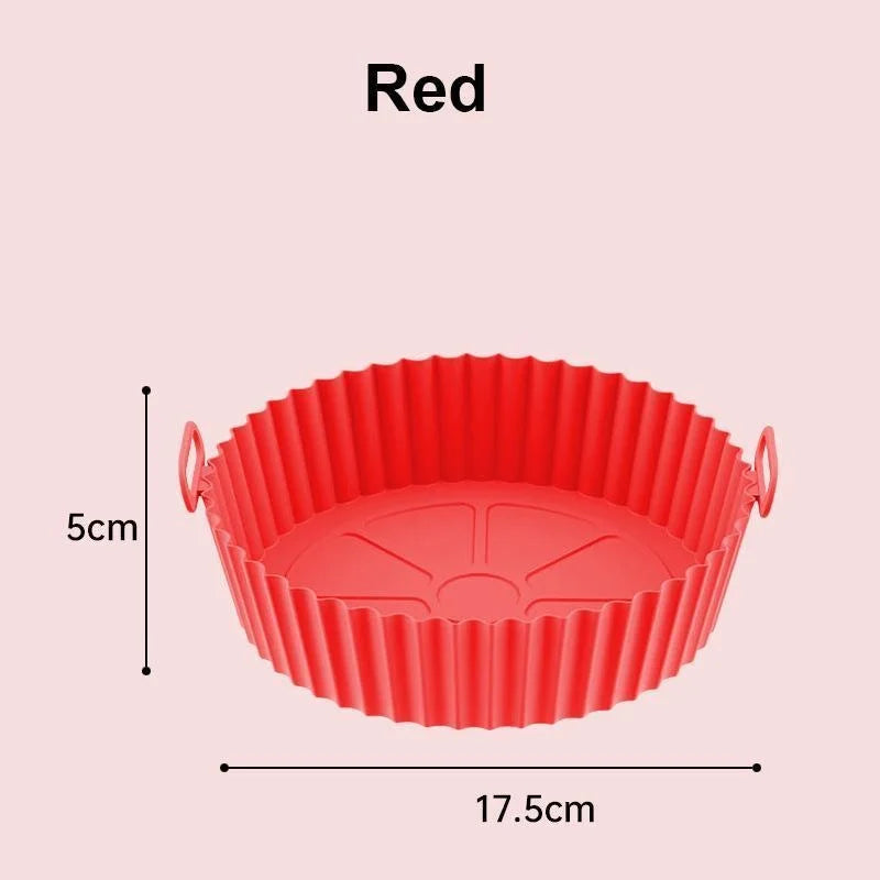 Forros de silicone para fritadeira a ar, panela de silicone reutilizável