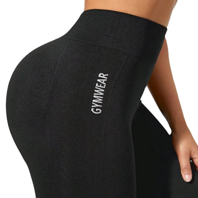 Leggings femininas de cintura alta, macias, com controle abdominal, modeladoras, pretas, para ioga, treino e corrida.