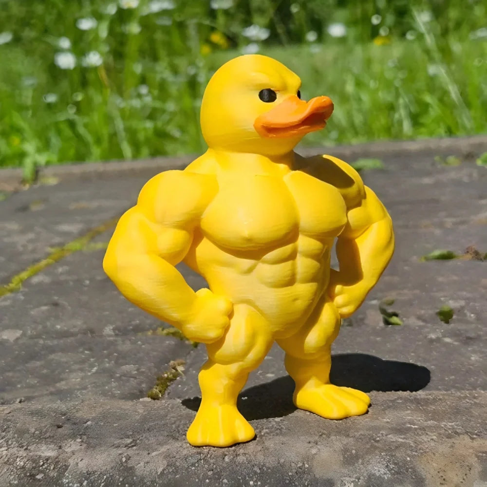 Estátua de Pato Musculoso para - Decoração de Mesa