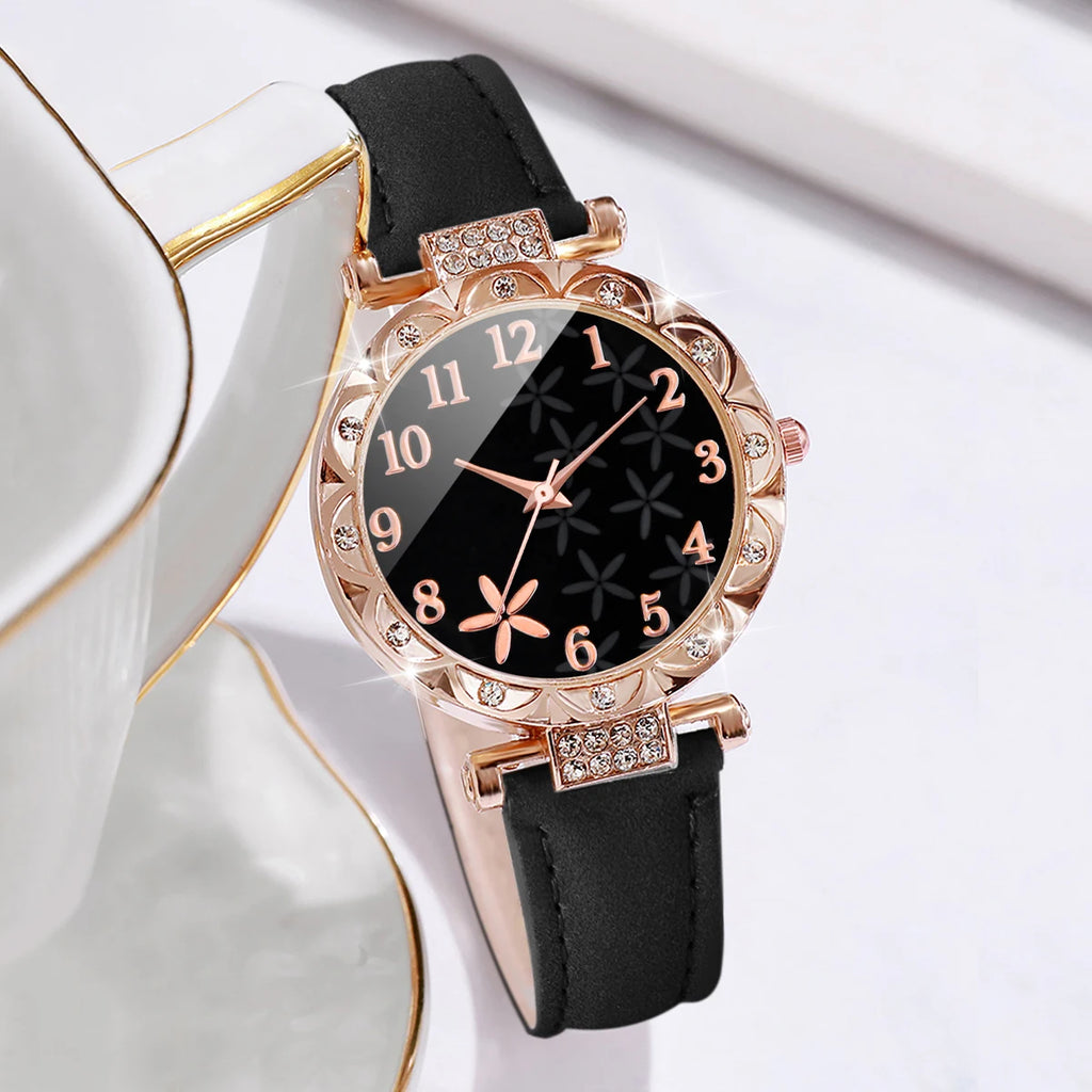 Conjunto de 2 relógios femininos com pulseira