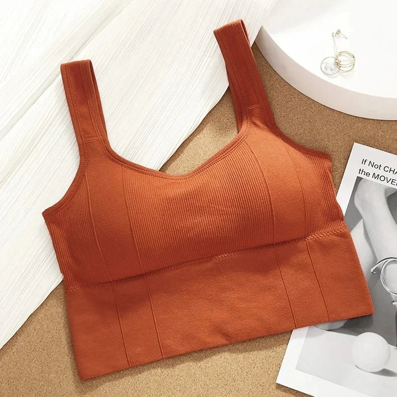 Sutiã esportivo respirável, antitranspirante, top fitness feminino sem costura, top cropped