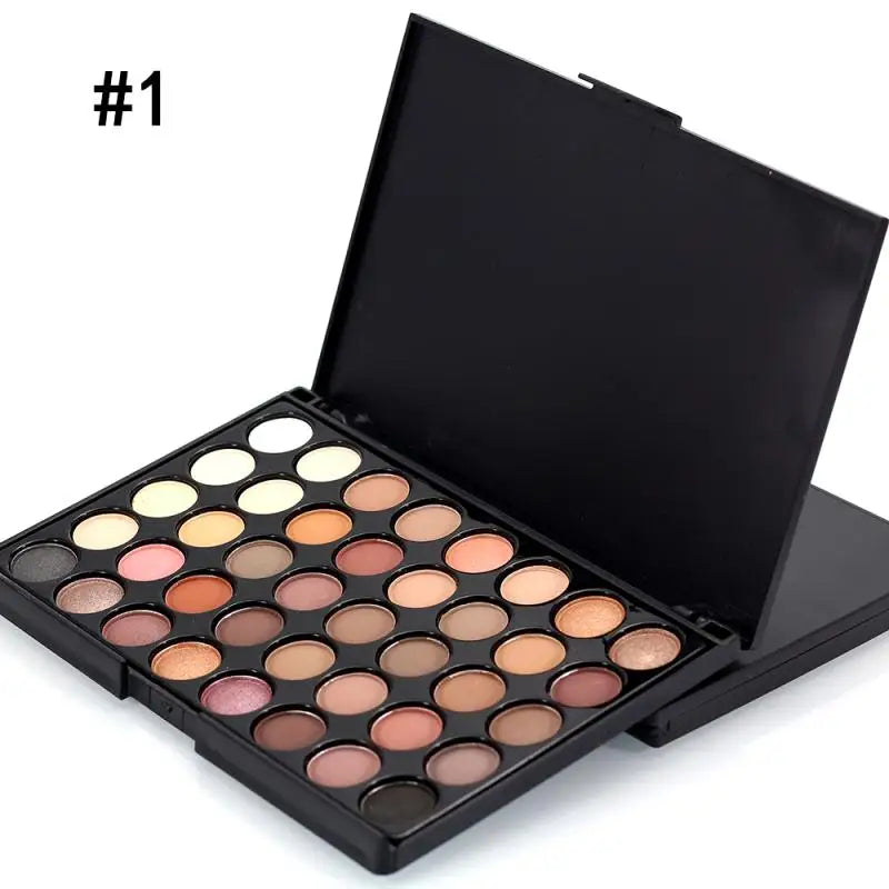 Paleta de Sombras Glitter com 40/74/78 Cores, Acabamento Matte, À Prova D'Água e Longa Duração