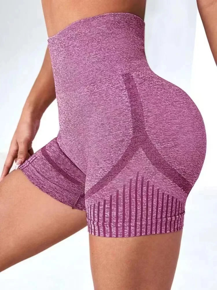 Shorts de ioga femininos de cintura alta para treino, fitness, ioga, levantamento de glúteos, calça curta esportiva para academia e corrida.
