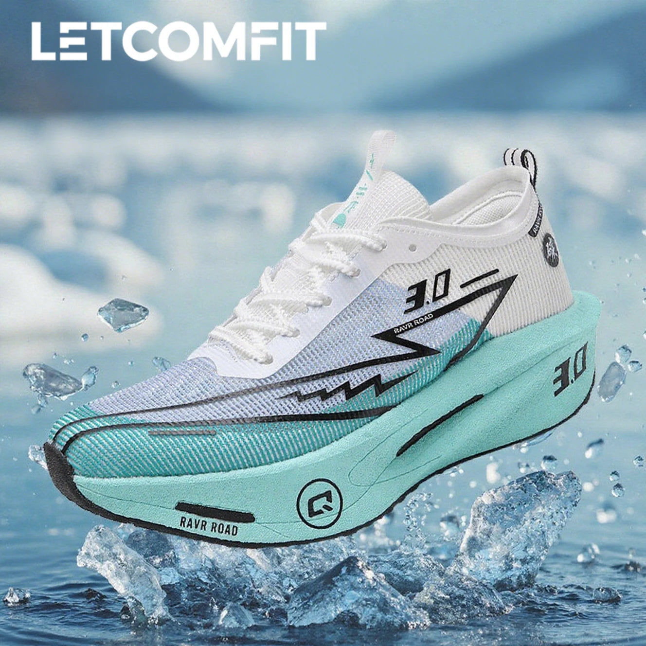 Tênis de corrida masculino com placa de carbono, antiderrapante, amortecido, confortável, para treino e corrida, tênis de tênis casual para mulheres.
