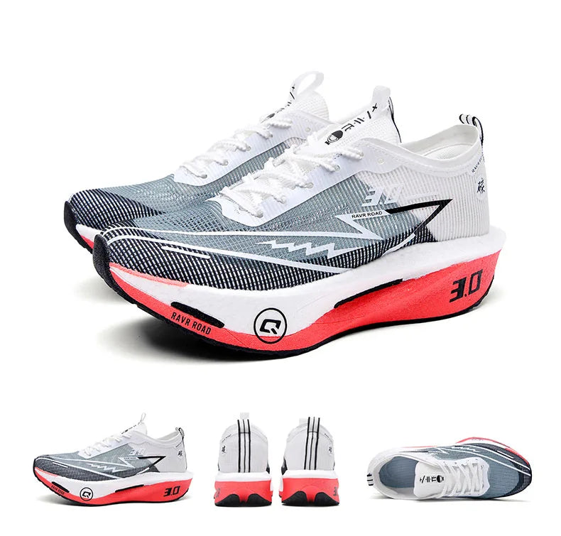 Tênis de corrida masculino com placa de carbono, antiderrapante, amortecido, confortável, para treino e corrida, tênis de tênis casual para mulheres.