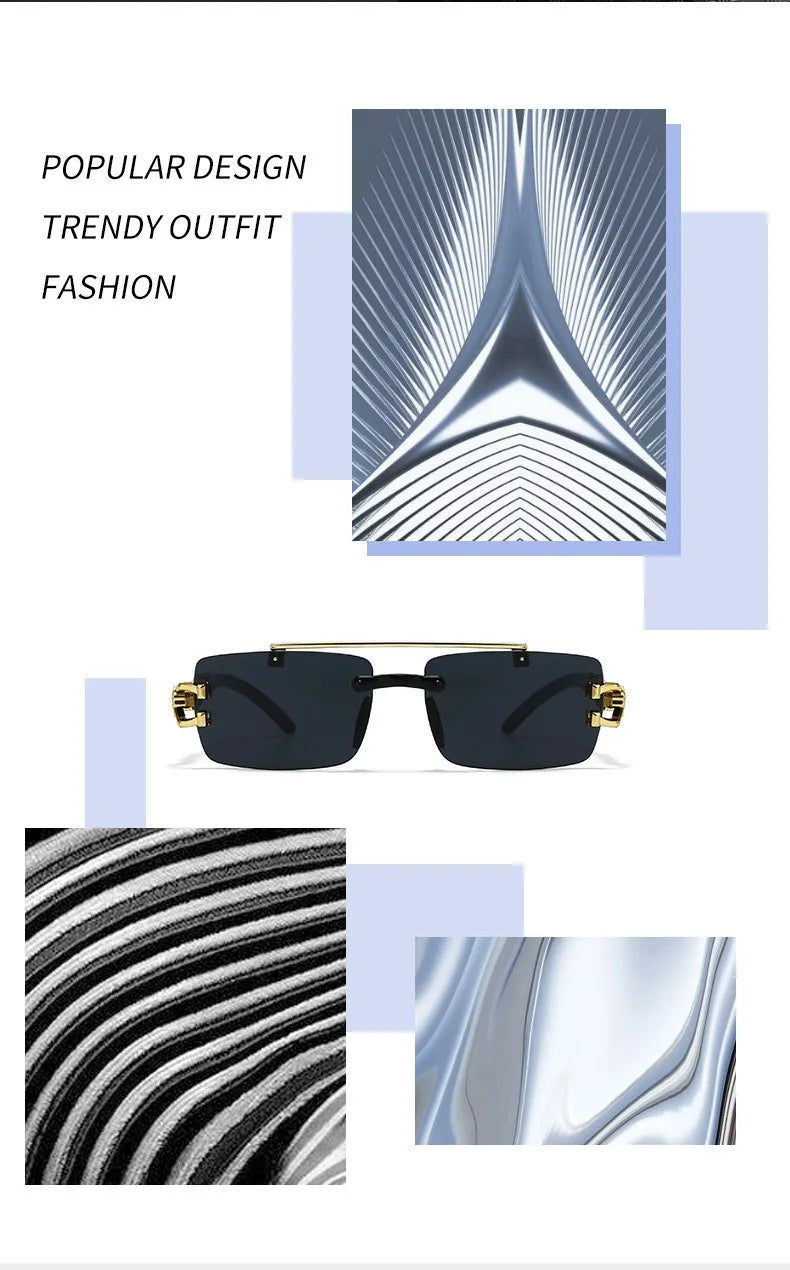 Óculos de Sol Retrô Versáteis com Design Retrô Vanguarda e Hastes Duplas Integradas com Estampa de Leopardo, Proteção UV e Estilo Moderno