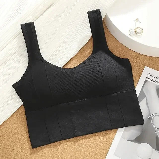 Sutiã esportivo respirável, antitranspirante, top fitness feminino sem costura, top cropped