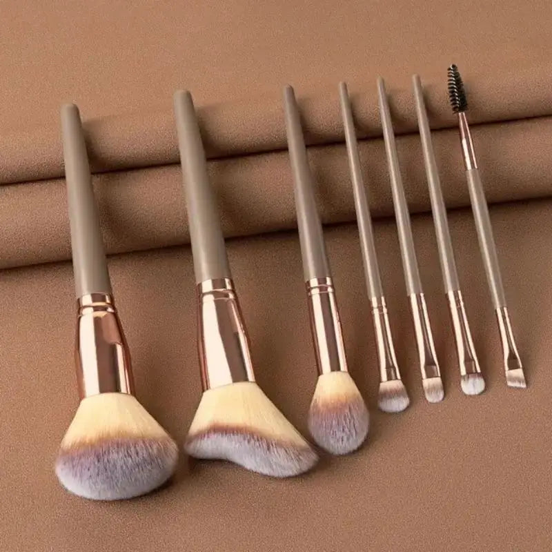 Conjunto de Pincéis de Maquiagem Macios e Fofos Profissionais para Base, Pó e Sombra, Estilo Kabuki