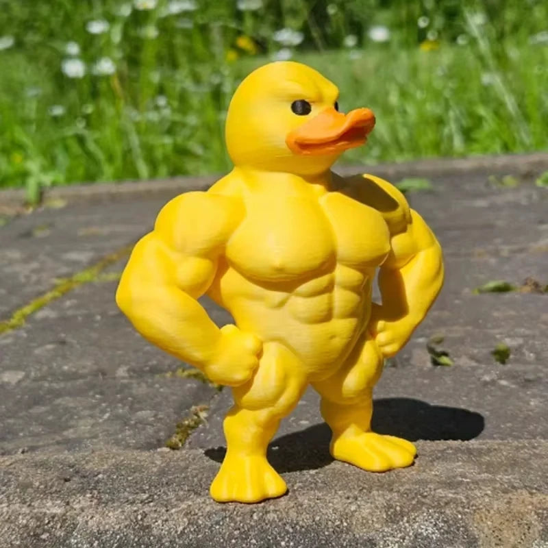 Estátua de Pato Musculoso para - Decoração de Mesa