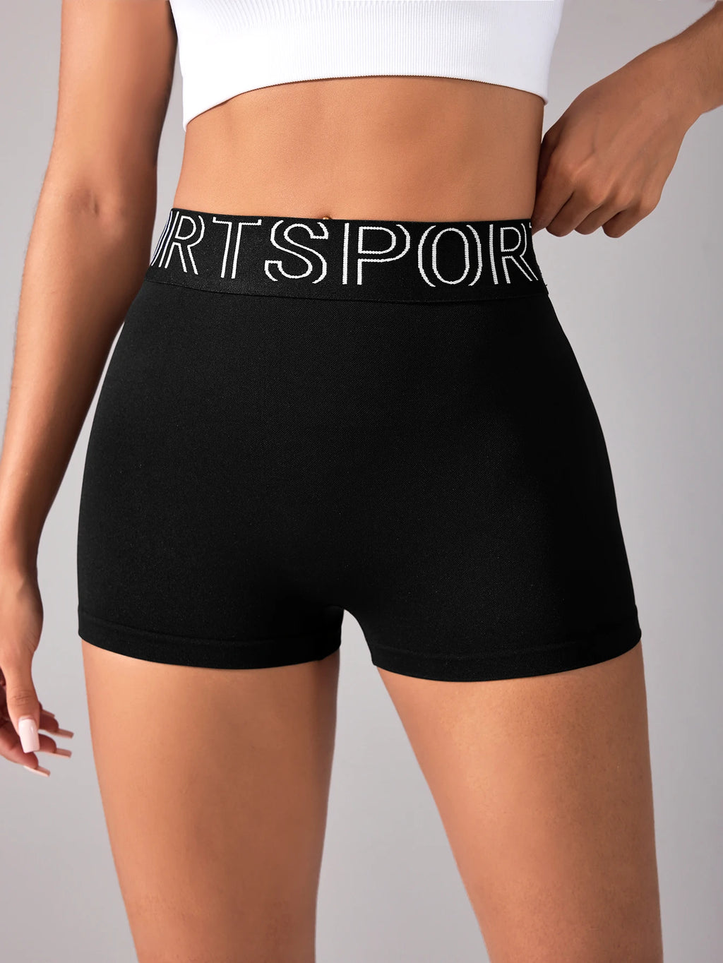 Shorts de ioga femininos, shorts fitness, leggings esportivas de cintura alta para treino de verão na academia.