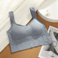 Sutiã esportivo respirável, antitranspirante, top fitness feminino sem costura, top cropped
