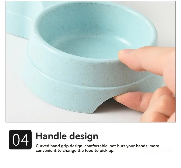 Conjunto de 1 Tigela Dupla em Aço Inoxidável para Cães e Gatos - Base Antiderrapante - Ideal para Água e Comida - Fácil de Limpar