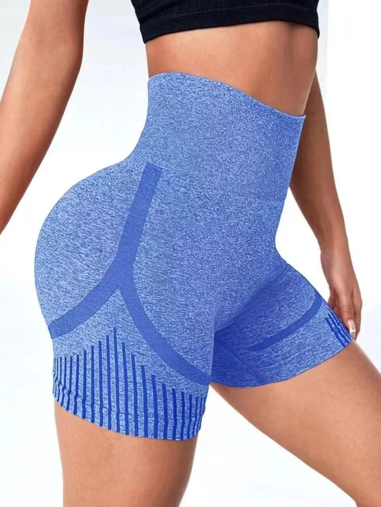 Shorts de ioga femininos de cintura alta para treino, fitness, ioga, levantamento de glúteos, calça curta esportiva para academia e corrida.