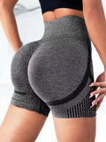Shorts de ioga femininos de cintura alta para treino, fitness, ioga, levantamento de glúteos, calça curta esportiva para academia e corrida.