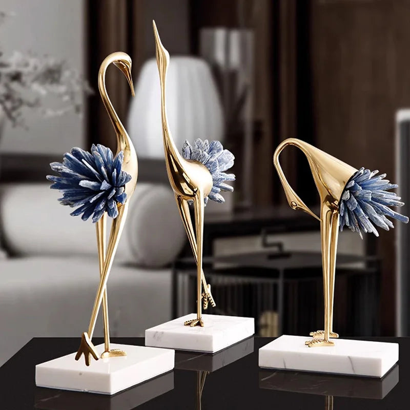 Escultura Decorativa Cisne Luxuoso – Elegância que Transforma Ambientes