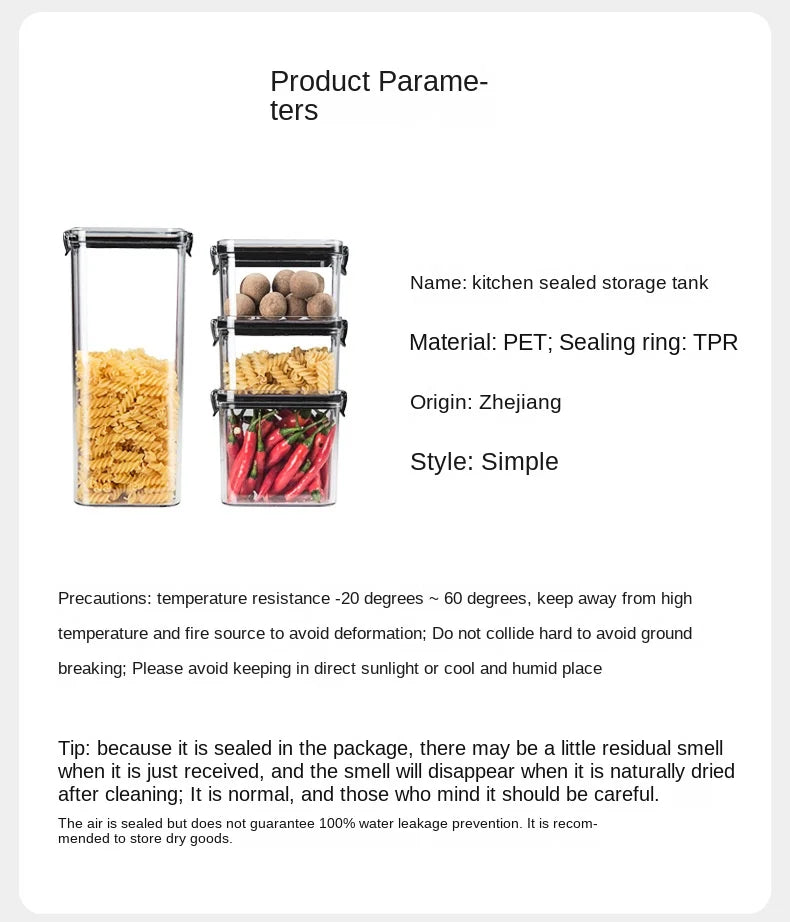 Conjunto de Potes Herméticos para Armazenamento de Grãos e Temperos na Cozinha - Ideal para Cozinhar Grãos e Temperos.