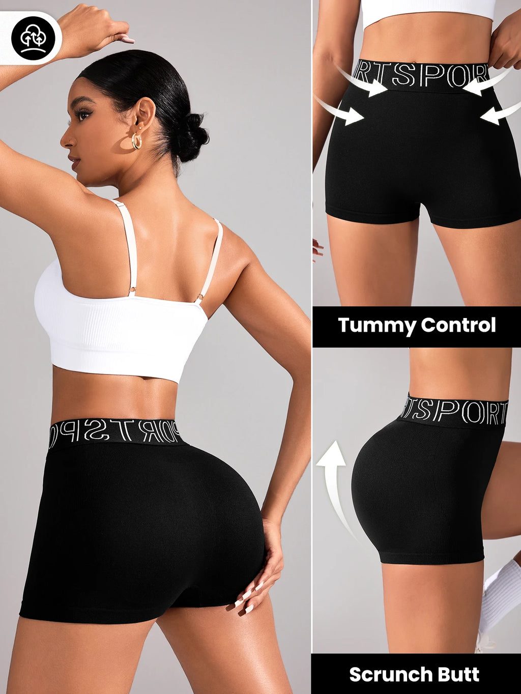 Shorts de ioga femininos, shorts fitness, leggings esportivas de cintura alta para treino de verão na academia.