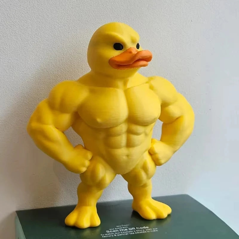 Estátua de Pato Musculoso para - Decoração de Mesa