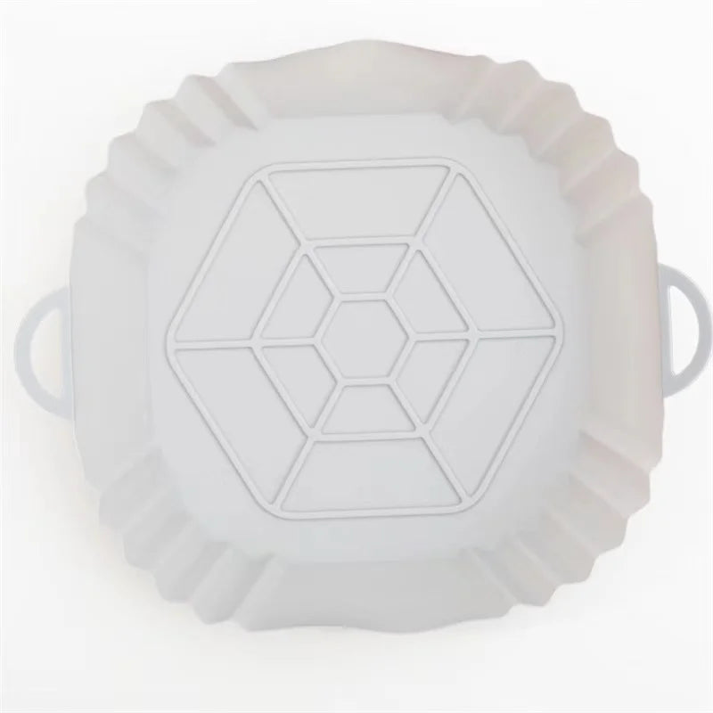 1 unidade de forro de silicone quadrado para fritadeira a ar, reutilizável