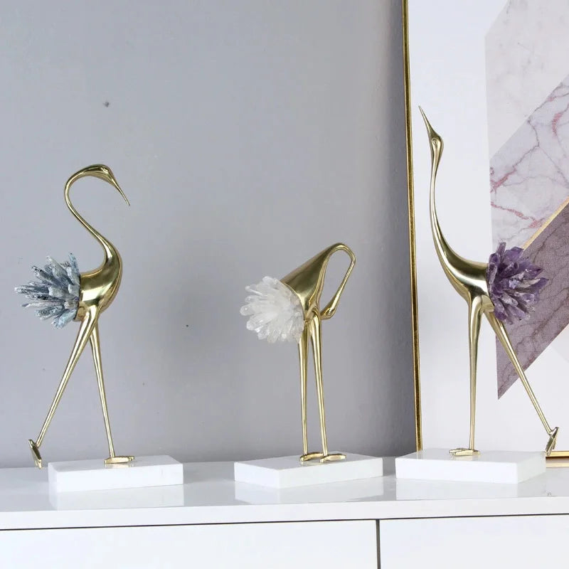 Escultura Decorativa Cisne Luxuoso – Elegância que Transforma Ambientes