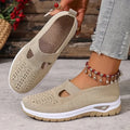 Women's solid color lightweight breathable casual sports shoes, walking soft sole mesh low-top casual shoes.