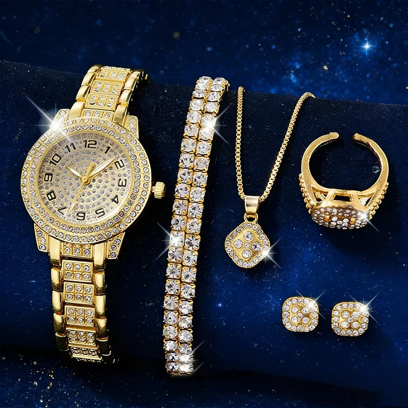 Conjunto de relógios femininos com pulseira.