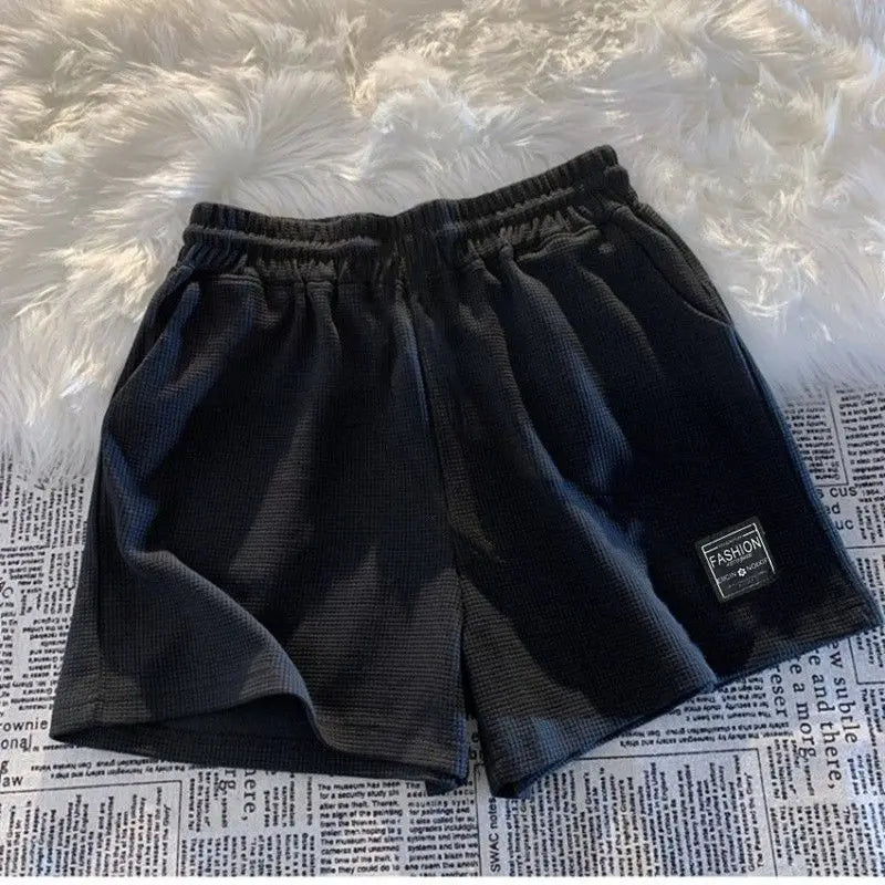 Shorts esportivos femininos confortáveis com textura waffle, ideais para lazer, ciclismo, camping, caminhadas e montanhismo.