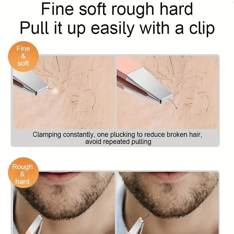 (Leve 4 e pague 2)Conjunto de 4 pinças profissionais para remoção de pelos de sobrancelha, perfeitas para uma remoção fácil e relaxante.