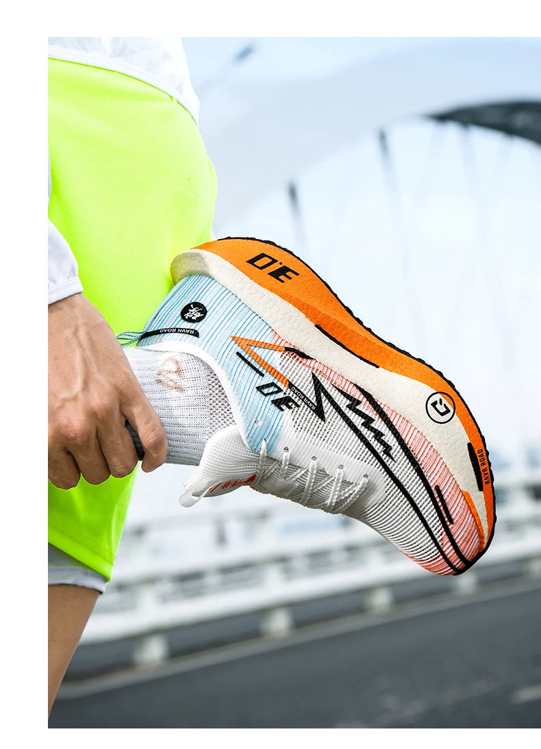 Tênis de corrida masculino com placa de carbono, antiderrapante, amortecido, confortável, para treino e corrida, tênis de tênis casual para mulheres.