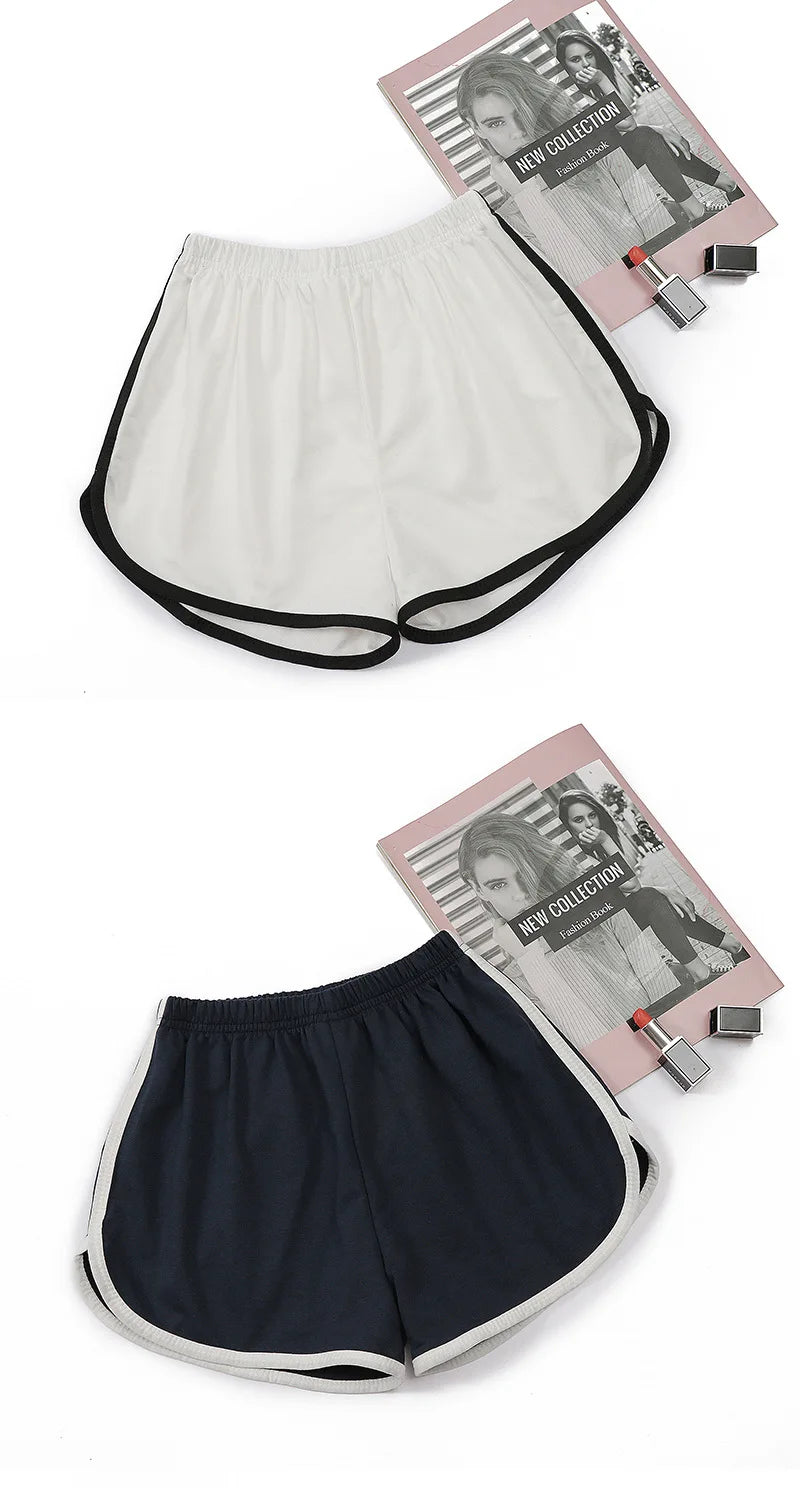 Shorts elásticos femininos, folgados, de secagem rápida, finos para corrida, fitness e lazer