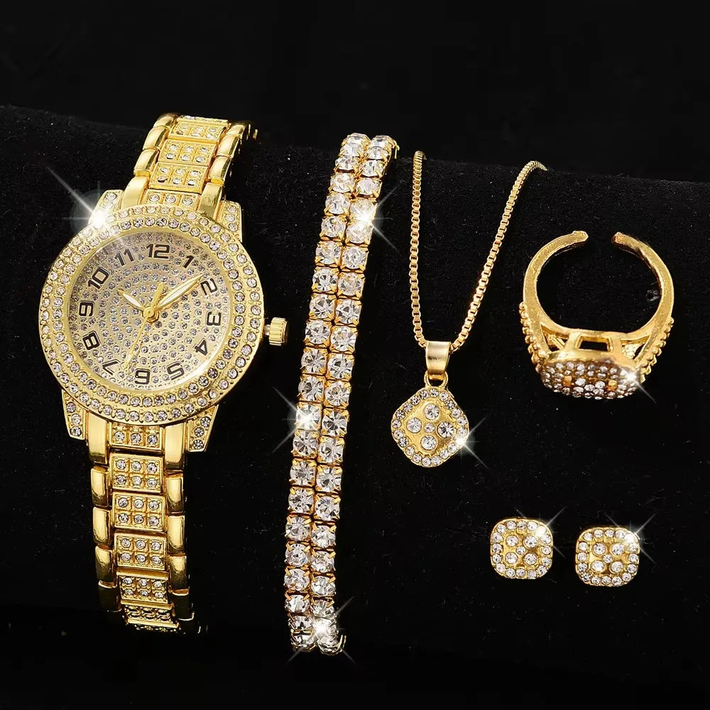 Conjunto de relógios femininos com pulseira.