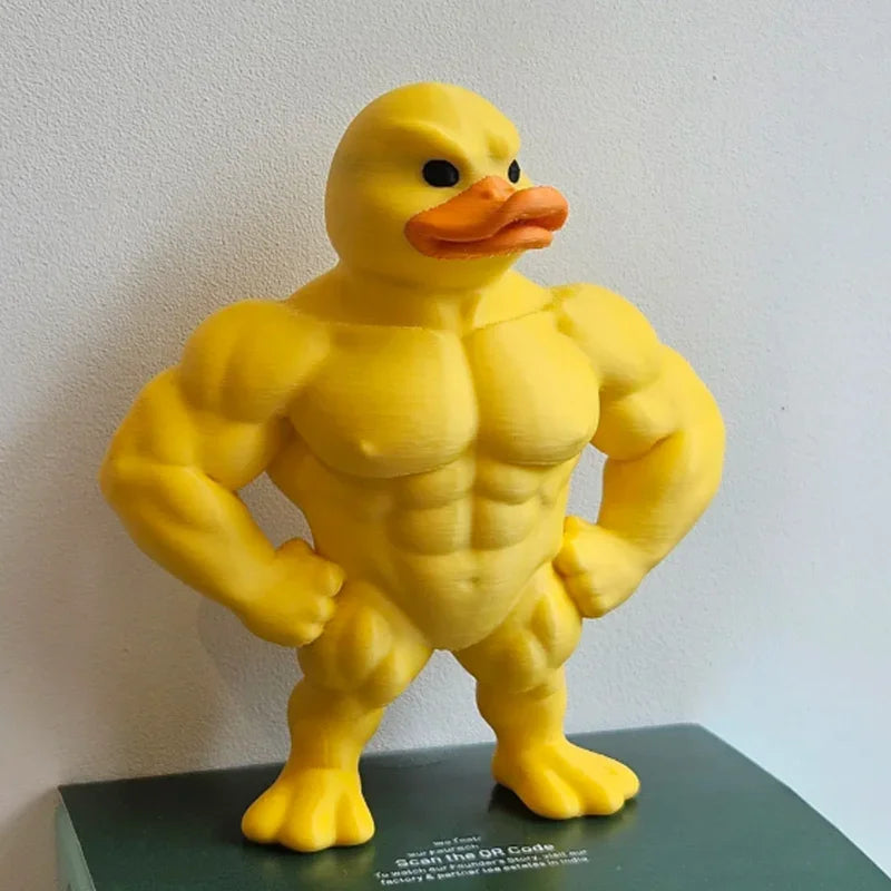 Estátua de Pato Musculoso para - Decoração de Mesa
