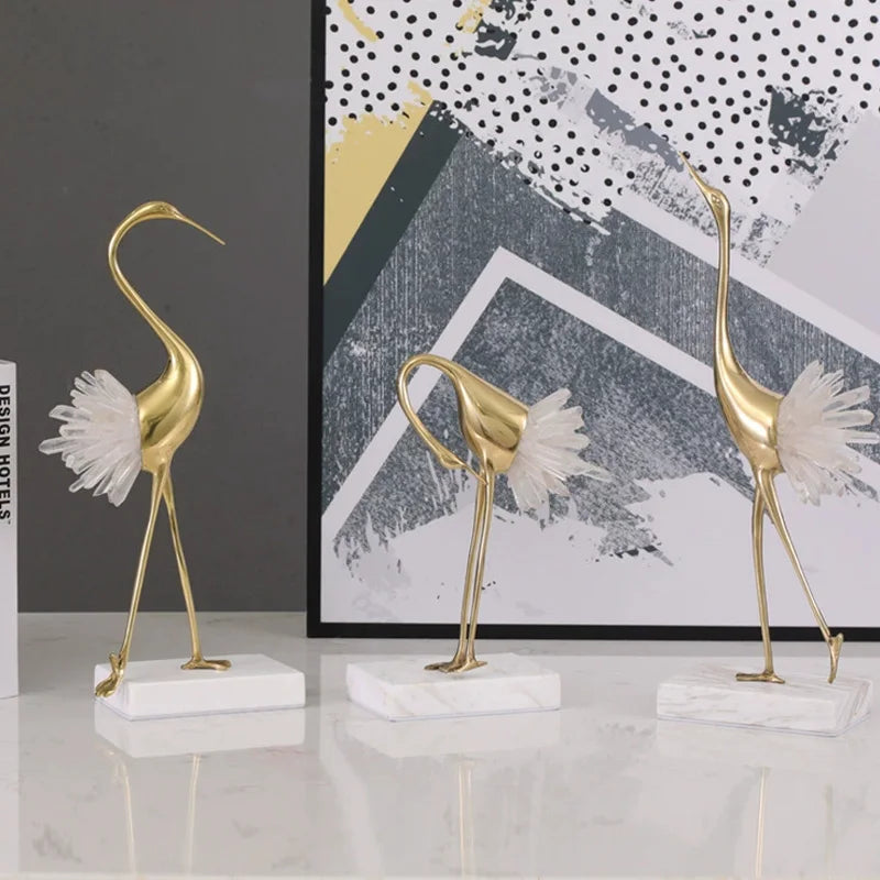 Escultura Decorativa Cisne Luxuoso – Elegância que Transforma Ambientes
