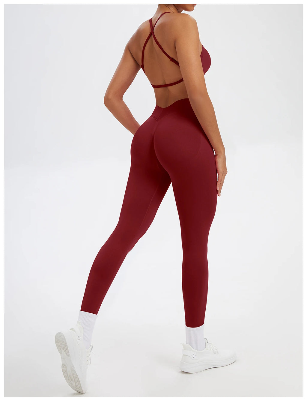 Conjunto Fitness Feminino de 2 Peças para Yoga e Academia – Top Esportivo e Legging de Cintura Alta Sem Costura para Treinos e Atividades Físicas