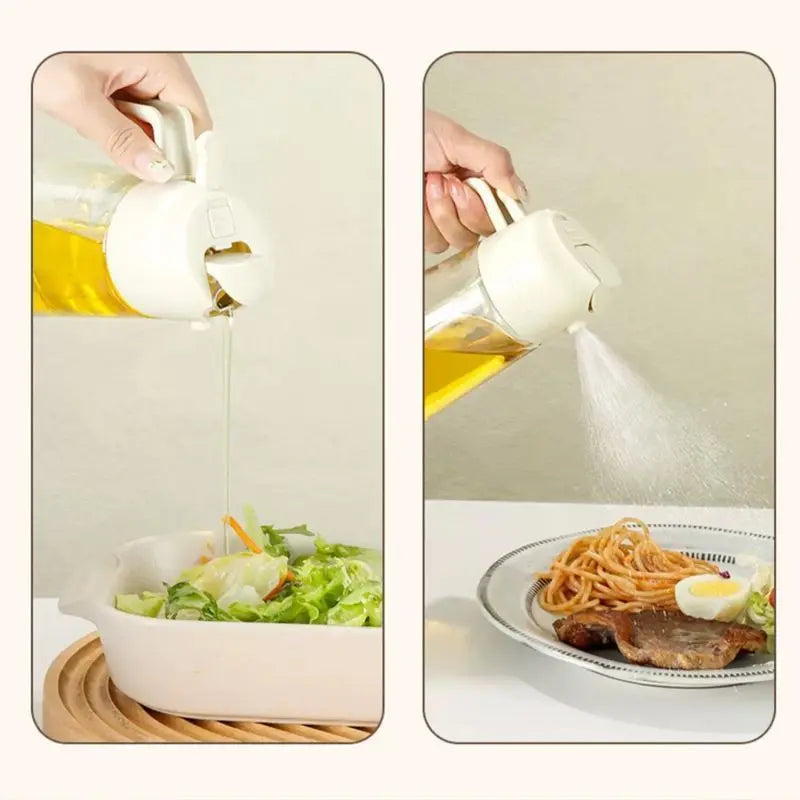 Dispensador de óleo em spray 2 em 1 para cozinha