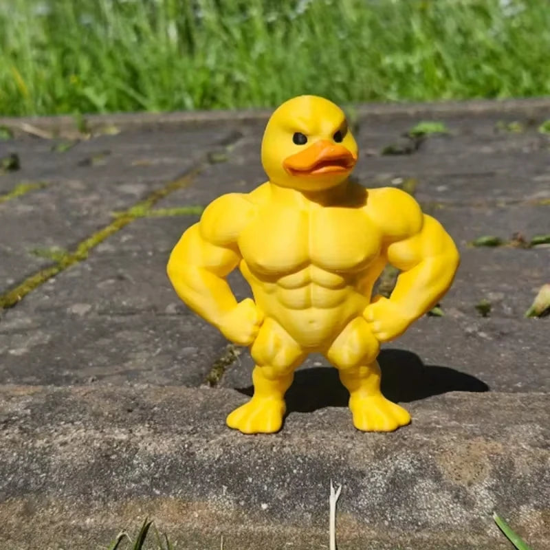 Estátua de Pato Musculoso para - Decoração de Mesa