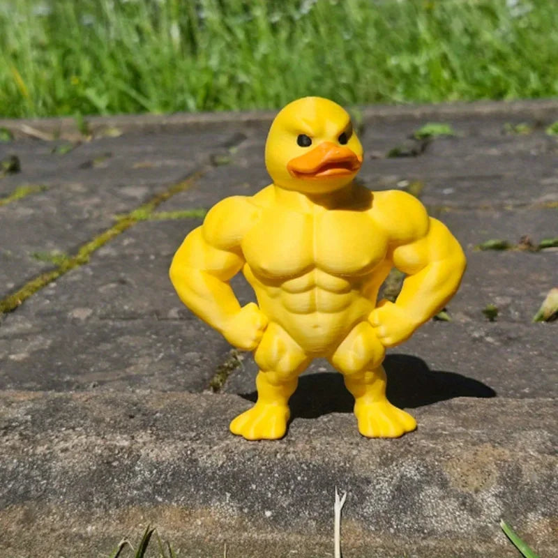 Estátua de Pato Musculoso para - Decoração de Mesa