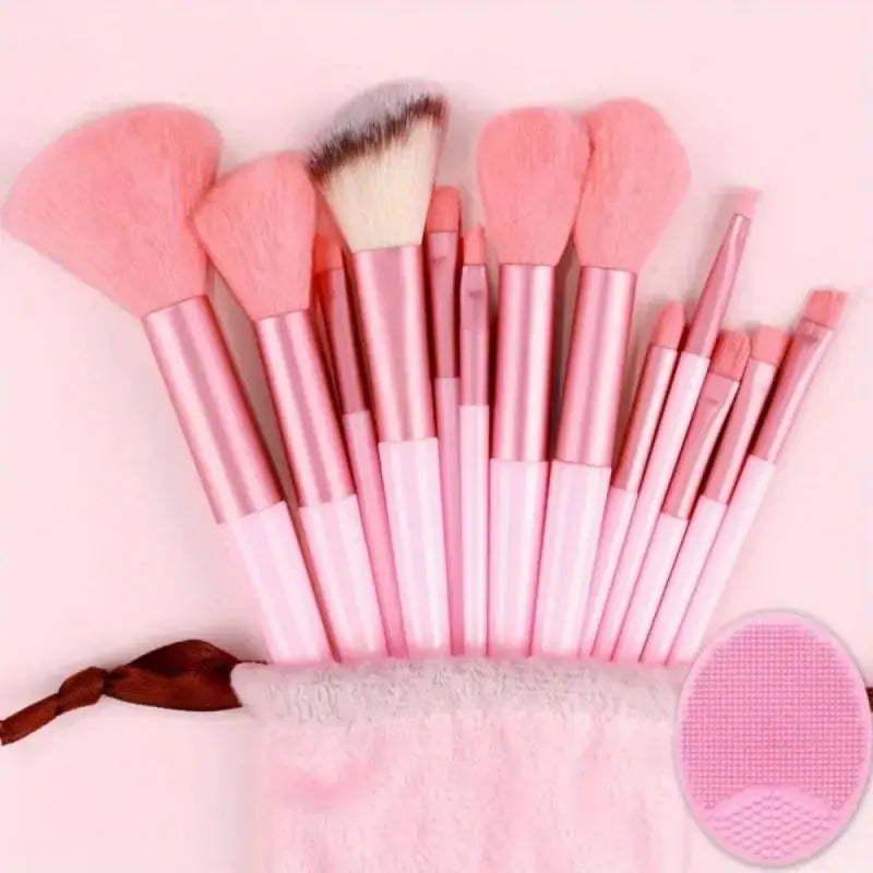 Conjunto de Pincéis de Maquiagem Macios e Fofos Profissionais para Base, Pó e Sombra, Estilo Kabuki