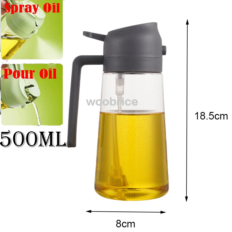 Dispensador de óleo em spray 2 em 1 para cozinha