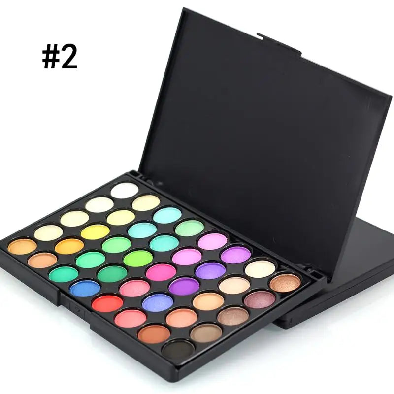 Paleta de Sombras Glitter com 40/74/78 Cores, Acabamento Matte, À Prova D'Água e Longa Duração